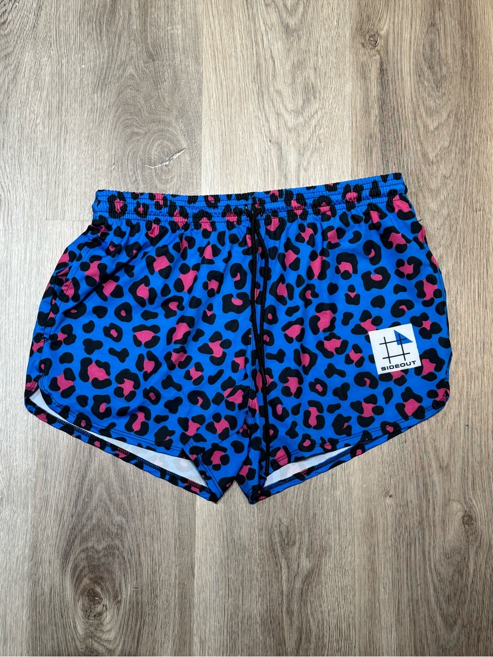 Sideout volleyball Blue & Pink Leopard Print Women's Shorts